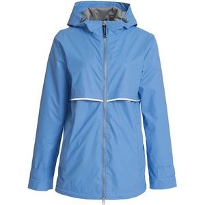 Charles River blue rain jacket